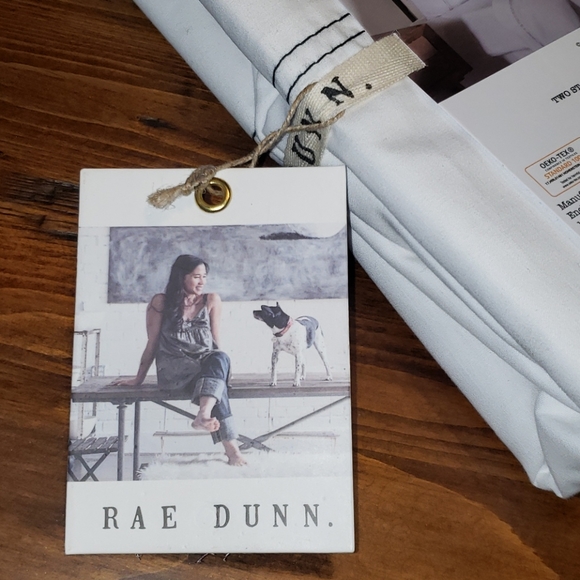 Rae Dunn Pillowcases Mr. & Mrs. 100% Cotton Black & White - Picture 6 of 8